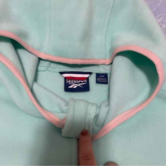 Reebok Womens Mint Fleece  Outerwear Fleece Jacket Coat Size Large - Picture 5 of 9
